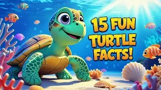 Learn 15 Cool Turtle Facts  Educational Turtle Video for Children #kidslearning #seaanimals #facts