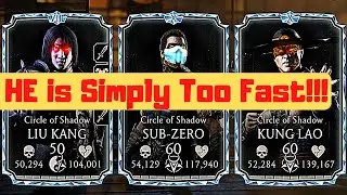 MK Mobile: Circle of Shadow Liu Kang is simply unstoppable!!!