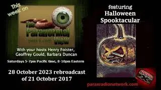 28 October 2023 rebroadcast of 21 October 2017 w/guest Marla Brooks: The Paranormal View radio show