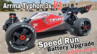 Arrma Typhon 3s V3 - Speed ​​Run (Бесколлекторный багги 1/8) Колеса - это обновление батареи!!