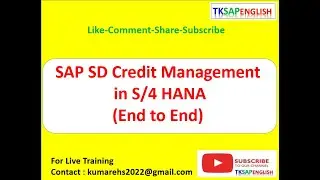SAP SD Credit Management in S4 HANA