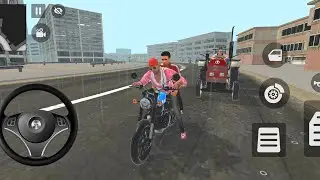 Franklin pulled a police car out of the water and drove a Kawasaki Ninja H2R bike 🥰🎮 game video 
