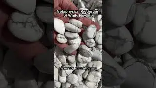 Metaphysical Properties of White Howlite! ✨💎 #crystals #metaphysical #crystalshop