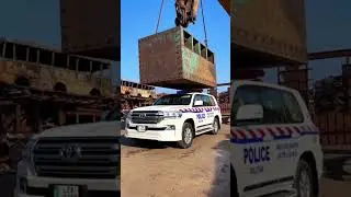 Police Land Cruiser Vs Hydraulic Press Machine #shortsfeed #short #viral #ai #shorts