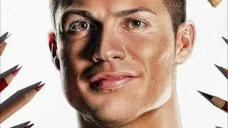 Drawing Cristiano Ronaldo - realistic portrait | part three | live drawing