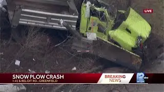 Snow plow crash near Greenfield