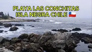  PLAYA LAS CONCHITAS ISLA NEGRA CHILE 🇨🇱: La Belleza Única de su Mar, Olas y Rocas 📸