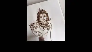 Cute Krishna mehndi 