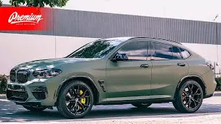 Оклейка BMW X4 M Competition пленкой | Avery Matte Olive Green: КАК СДЕЛАТЬ!