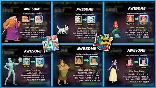 Max Level Upgrading Spree! YELLOW 14! | Disney Heroes: Battle Mode