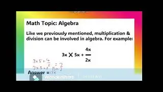What is Algebra? Math Revision For KS3