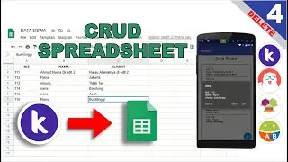 4. CRUD SpreadSheet (Delete) - Kodular | MIT App Inventor | Appybuilder | Thunkable
