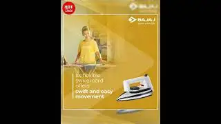 Bajaj Stainless Steel Popular Light Weight 1000W Dry Iron with Advance Soleplate and Anti Bacteri...