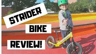 3 Year Old Riding a Strider Balance Bike! FULL REVIEW!