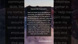 Prayer for Community & Connection | Bible Verse on Community