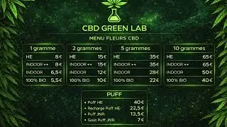 MENU CBD GREEN LAB
