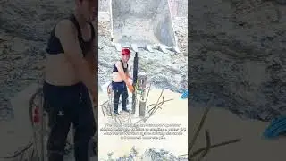 Precision Demolition: Excavator-Assisted Pile Removal with Water Drill