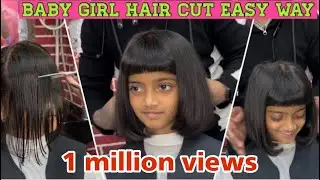 How to Cut Baby Girl Hair cut/easy way/step by step/apple hair cut/at home/for beginners/In Hindi
