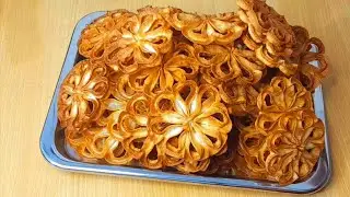 মুচমুচে ফুলঝুরি পিঠা রেসিপি | Crispi Fuljhuri Pitha Recipe | Easy Bangladeshi Flower Pitha |