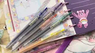 Cute colorful gel pen set unboxing 💖