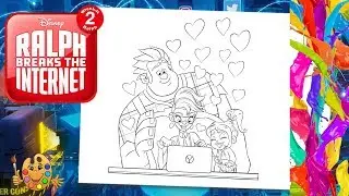 Coloring Ralph Breaks the Internet : Ralph, Vanellope and Yesss | Coloring pages  | Coloring book |