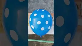 Experiment: Water Balloon from Rooftop 😱💥Blue Vs Green Polka Dot Baloon #asmr #shortvideo satisfying