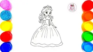 How to Draw Disney Princess Belle From Beauty and the Beast Cute | Princess Belle Drawing For Kids 