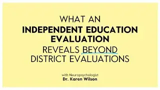 What an Individual Education Evaluation (IEE)  Reveals beyond District Evaluations