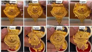 latest trending gold fancy locket design with weight and price|short mangalsutra locket designs2026