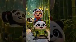panda ride 😋 | Funny baby videos | fini nu nu 🤣 | panda train | Doodle Toons #viral #kidscartoon