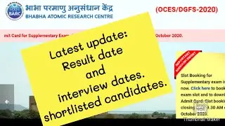 Barc 2020 latest updates-Result and Interview dates announced.