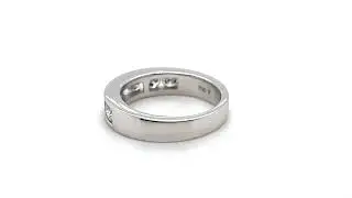 Channel Set Half Eternity Ring 1.00ct G/SI in 18k White Gold 4.5mm