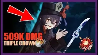 WOW! That was UNEXPECTED! Hu Tao with Wavebreaker's Fin Burst Showcase 509K! DMG | Genshin Impact