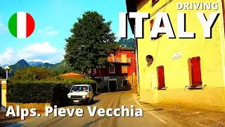 Живописная альпийская дорога в Италии Pieve Vecchia - Lemprato (провинция Brescia/Lombardy)