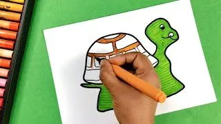 How to Draw Turtle | Draw a Tortoise Step by Step | Draw Dots