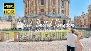 Walking Through Radcliffe Square, Oxford | 4K HDR Tour of Iconic Landmarks 🇬🇧
