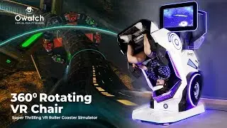 Owatch 360 Degree Rotating VR Simulator Chair, Super thrilling VR Roller Coaster Simulator