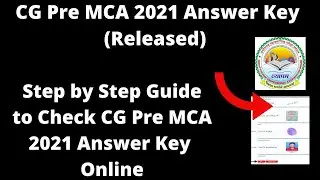 CG Pre MCA 2021 Answer Key (Released) - How to Check Officially CG Pre MCA 2021Answer Key Online