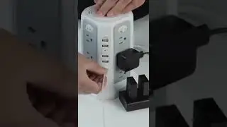 Charge more with less clutter using our vertical Tower Surge Protector