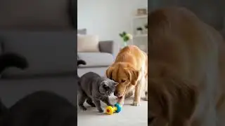 Playtime Chaos! 😹🐾 The Cutest Cat vs Puppy Moments