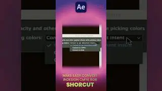 Effortless Color Conversion: InDesign Quick Shortcuts for RGB and CMYK #shorts