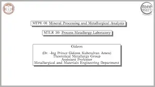Theory of Comminution - MTPE01