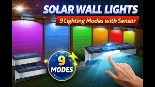 FACHOI Solar Wall Lights || Outdoor Motion Sensor Light | Demo & Install
