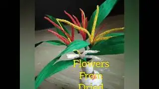 How to make Flowers from Dried leaves?#craft #artoutofwaste #lockdowncraft