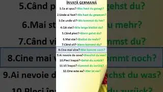 Invata Germana | #SHORTS | INTREBARI SIMPLE in limba germana - Fragen 2