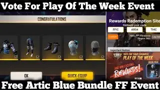 Free Artic Blue Bundle | Arctic Blue Bundle Redeem Code | Vote For Play Of The Week | FF New Event