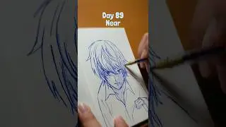 Рисую Нира шариковой ручкой! #near #deathnote