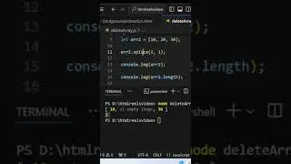 JS array delete tip - tamil #coding