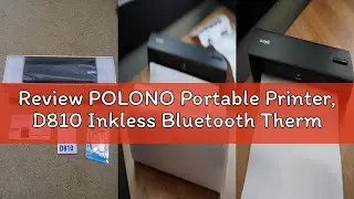 Review POLONO Portable Printer, D810 Inkless Bluetooth Thermal Printer Wireless for Travel, Compatib