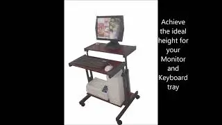 Height Adjustable Ergonomic Desk: adjust the monitor shelf or the keyboard shelf or BOTH!